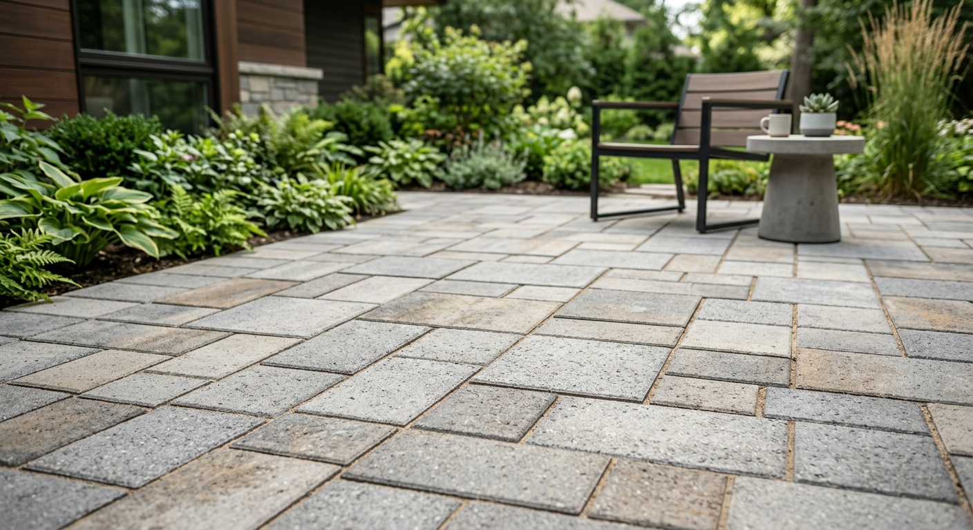Patio pavers installation